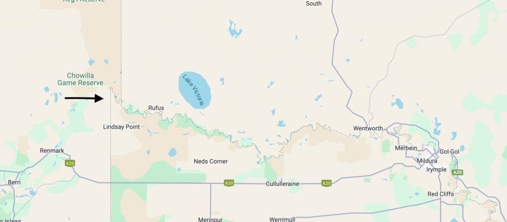 Vic-SA border dispute map